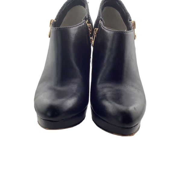 Michael Michael Kors Black Leather & Python York Ankle Boots Size 7 Booties - Picture 7 of 11